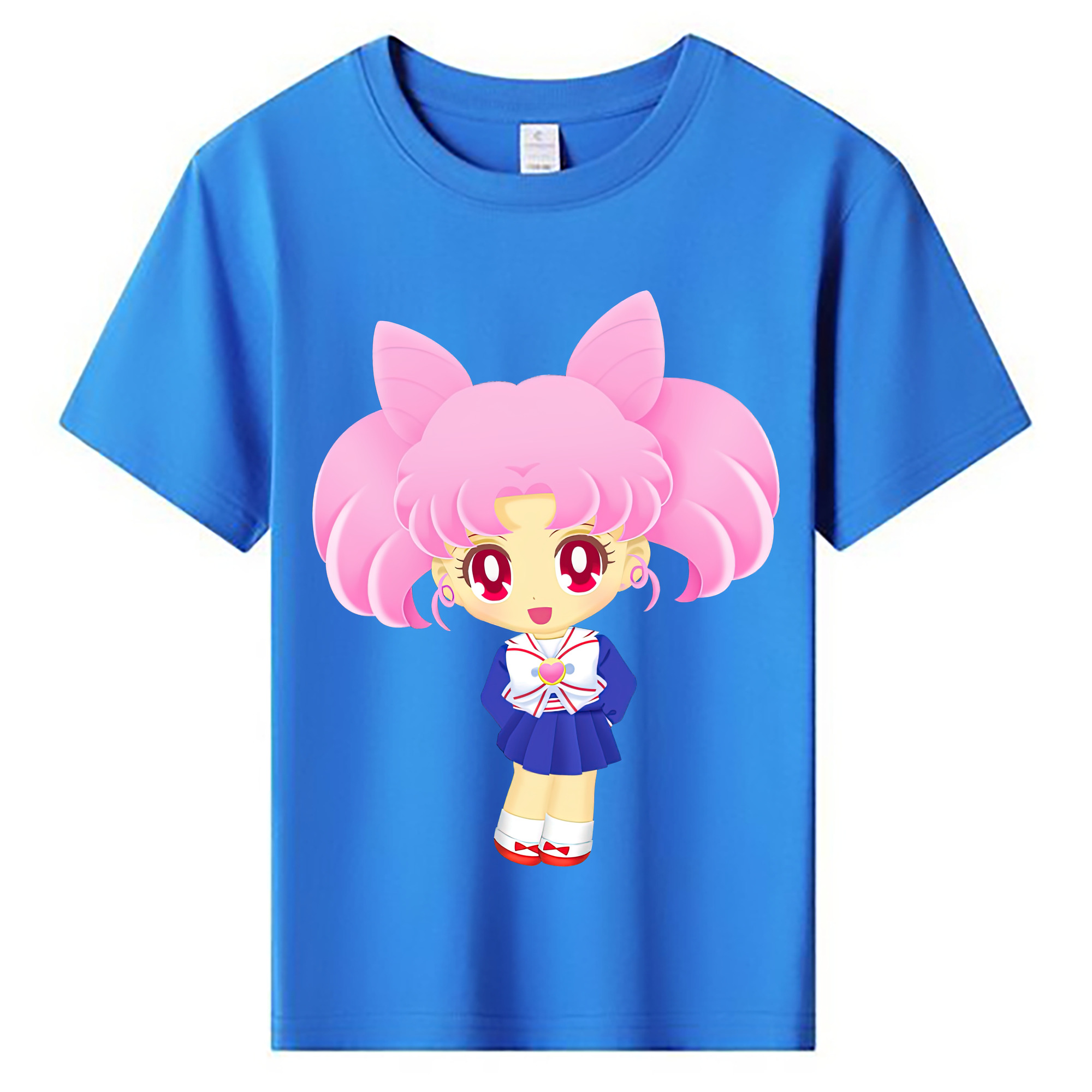 （画像用） 美少女戦士セーラームーン ちびうさ Sailor Moon Chibiusa Tsukino Usagi Small Lady Serenity 綿100％キッズTシャツ（フロントプリント）